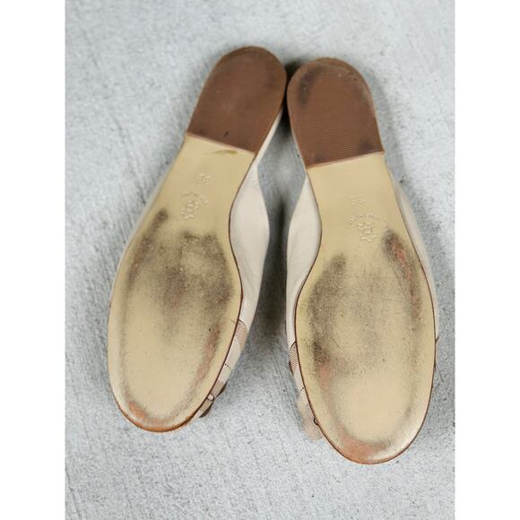 Calypso Rose by Christiane Celle Women’s 39/8.5-9 Ivory 3D Flower Leather Slides - Picture 3 of 7